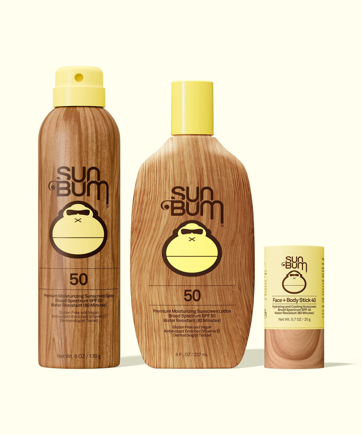 SPF 50 Spray + Lotion + Face and Body Stick 40 Bundle E3